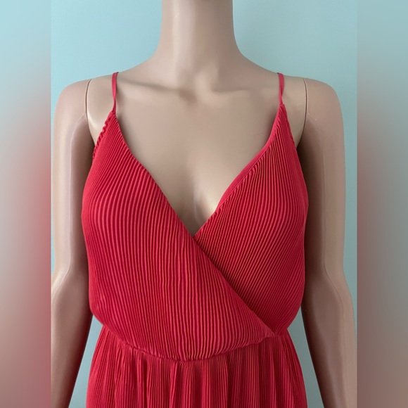 & Other Stories Women's red 100% POLYESTER Midi Dress size 12 Color red - Picture 7 of 16